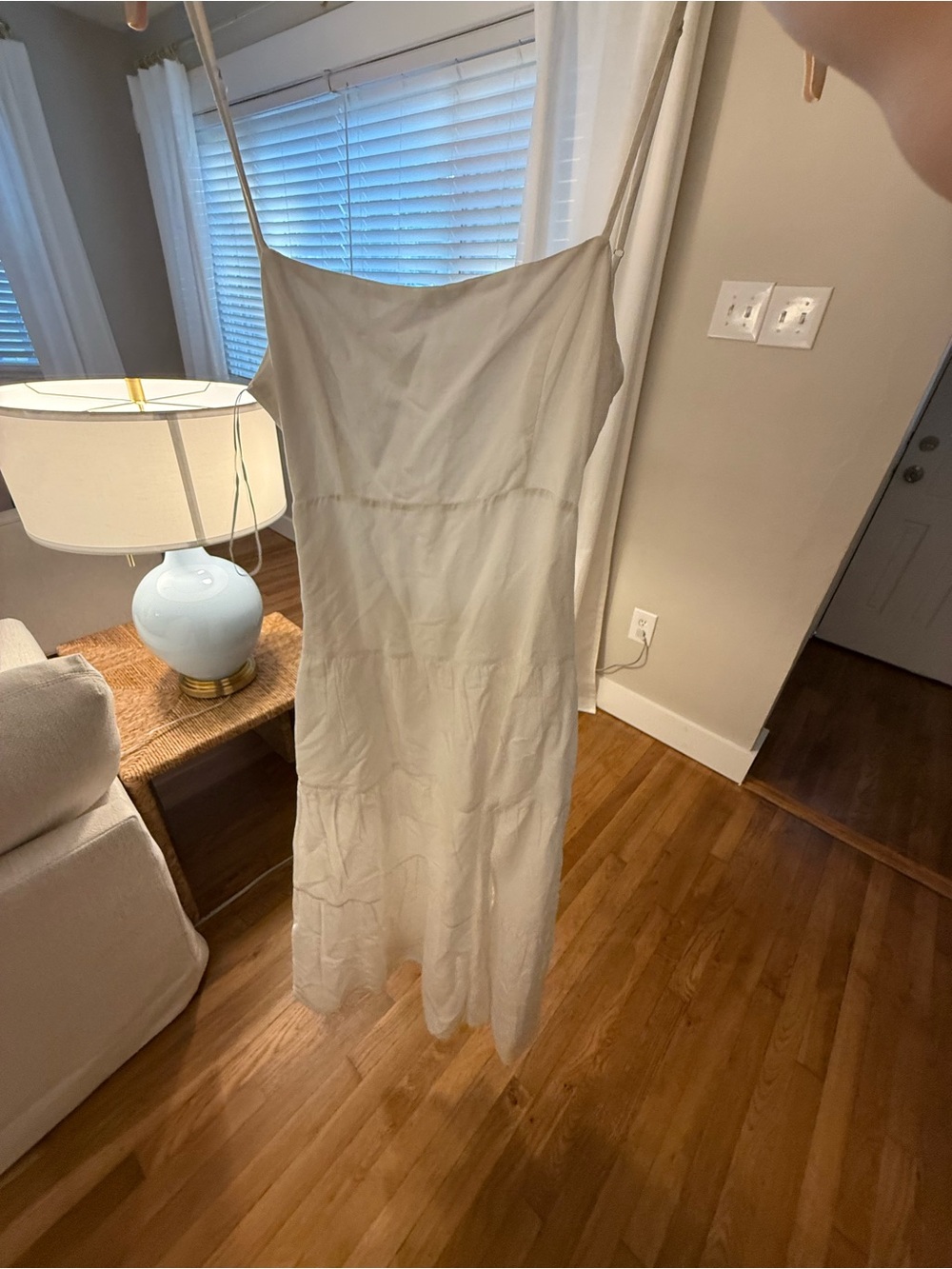 Astr Cream Spaghetti Strap Maxi Dress